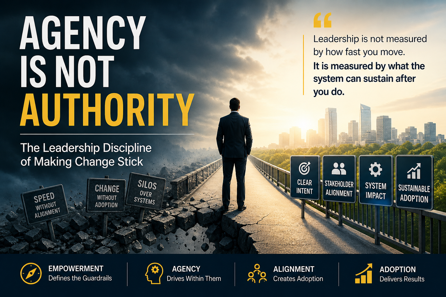Agency Is Not Authority: The Leadership Discipline of Making Change Stick